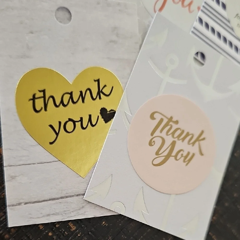 40 Assorted Cardstock Thank You Gift Tags Nautical Theme Party Favors